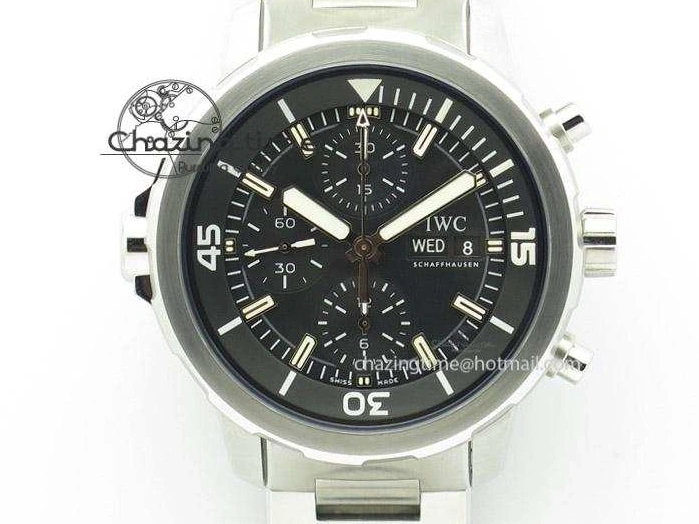 MIROTIME 0520 Classic Aquatimer Chrono IW376803 V6F 1:1 Best Edition Black Dial On SS Bracelet A 7361